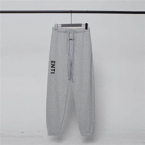 

high-end designer pant fashion men's pants luxury casual sweatpants casual matcha green coffee brown loose lace-up jogging suit 4l7x, Black