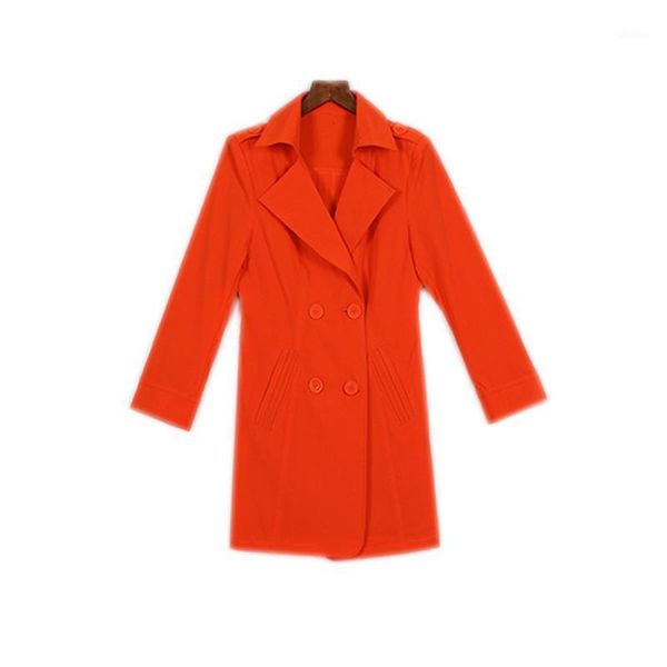 

women's trench coats spring autumn windbreaker women 2021 seven sleeves medium long female jacket fashion thin double-breasted ladies c, Tan;black