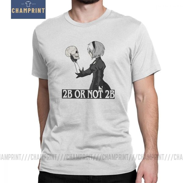 

men's nier automata 2b or not 2b yorha 2b game pure funny short sleeve round neck tees gift idea hooded sweatshirt hoodie men t shirt