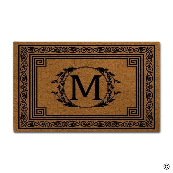 

Door Mat Entrance Floor Mat Monogrammed M Designed Funny Indoor Outdoor Doormat