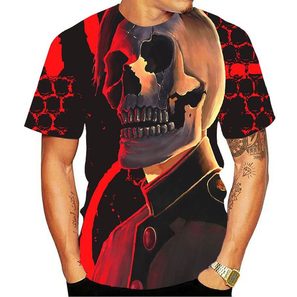 

2020new horror pattern skull compression punisher 3d print shirts aesthetic hentai graphic men clothing