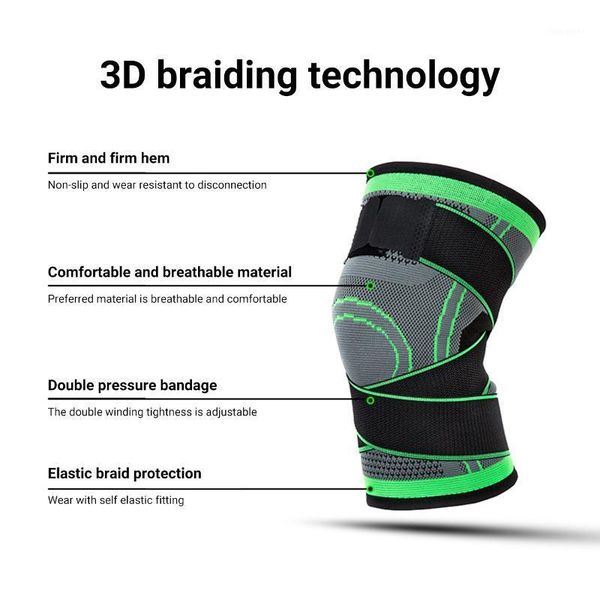 

elbow & knee pads 1pc sports kneepad pressurized elastic pad support fitness gear basketball brace protector for skating protective cycling, Black;gray