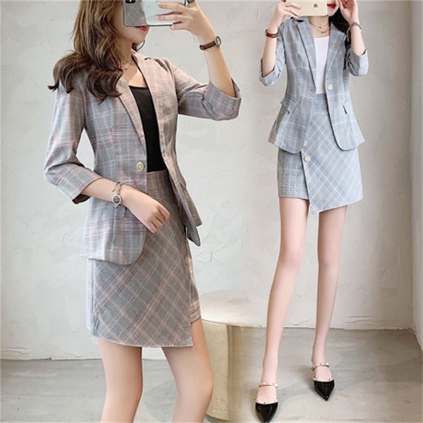 

female chess clothes with fancy skirts of two pieces and skirt lady from the office short sets for women shorts xdrm, White