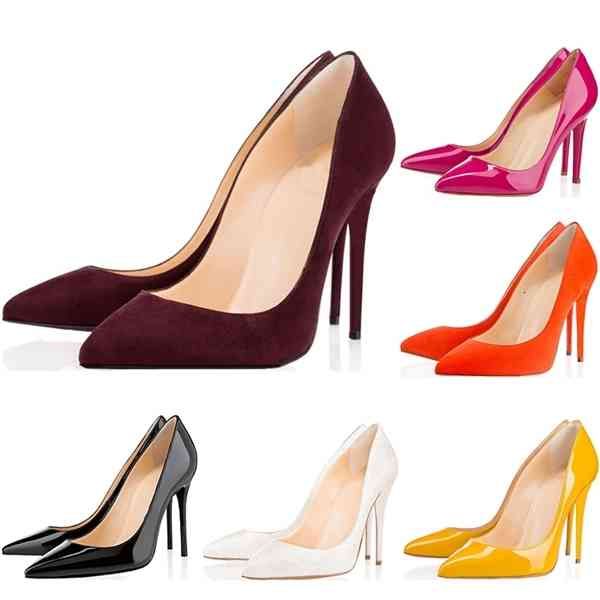 

mysterious female red wine thin heel pumps women stiletto pointed toe ladies dress party wedding 8cm 10cm 12cm leather high heels, Black