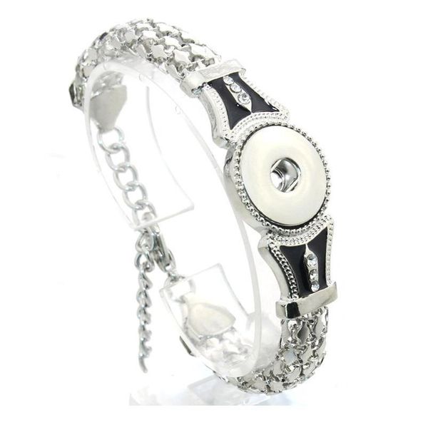 

boom life twist chain snap button bracelet & bangles lobster clasp bracelet fashion jewelry fit in 18mm snap butto bbyqtb, Golden;silver