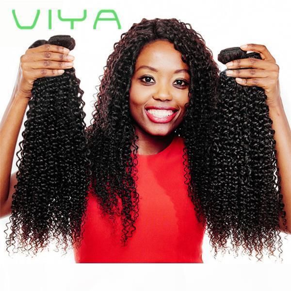 

viya malaysian kinky curly virgin human hair bundles natural color remy hair 3 or 4 bundles 8"-26" can mix length, Black