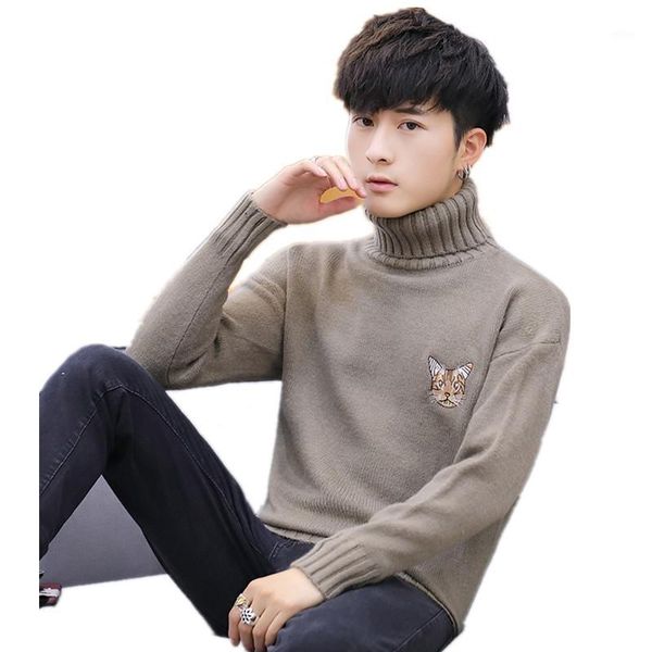 

new spring and autumn casual men's sweater turtleneck sweater slim fit knittwear mens sweaters pullovers bottoming shirt1, White;black