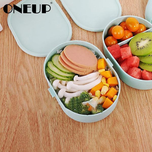 

oneup соломы пшеницы дети lunch box еды отапливаемый контейнер тепловое lunch box контейнеры с отсеками с водой бутылки bento bbyzpt lg2010