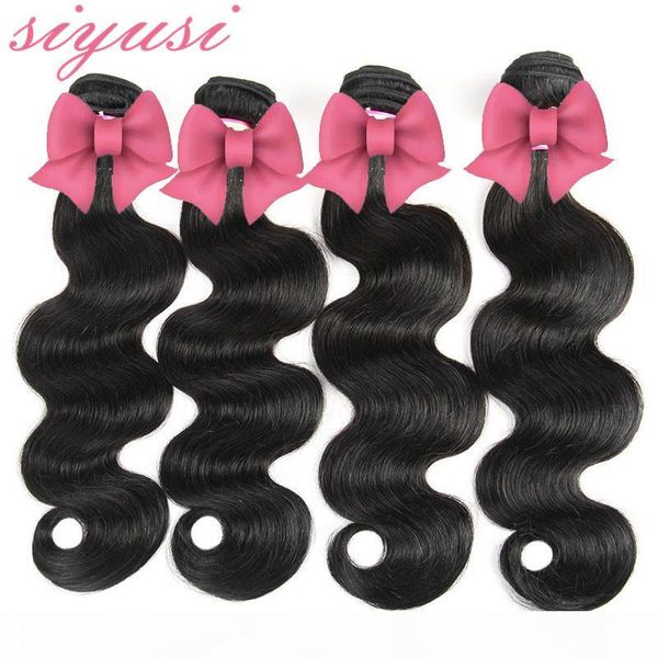 

peruvian malaysian body wave hair weaves virgin indian body wave hair brazillian body wave bundles hair extensions, Black