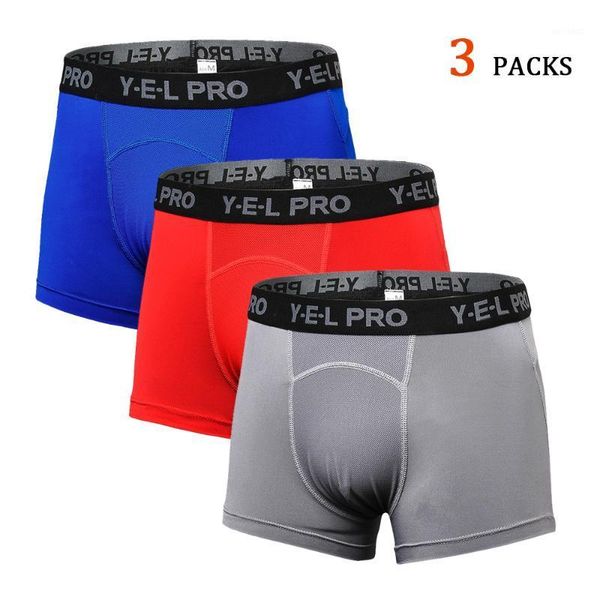 

gym clothing 3 packs men running shorts boxing sports underwear breathable boxer briefs quick-drying fitness plus size1, White;black