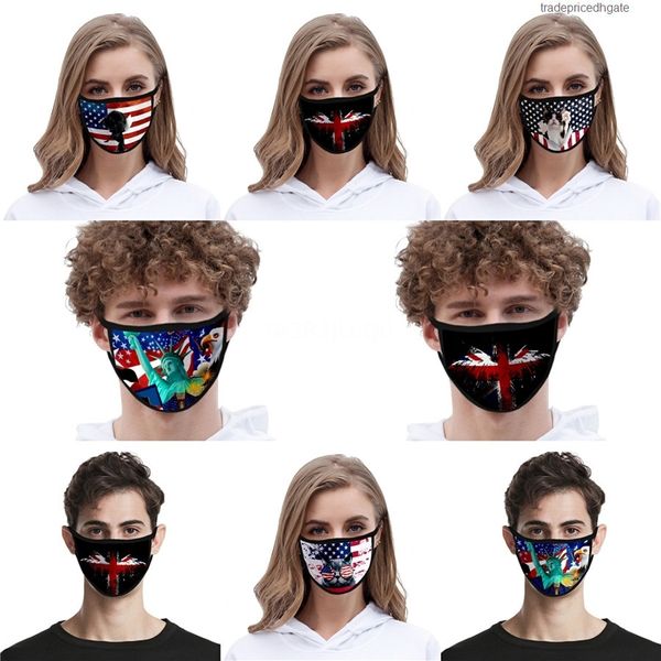 

1pcs valve fashion 500 masks wholesale 3 cotton layers washable reusable cloth designer face mask with pm2.5 filter anti