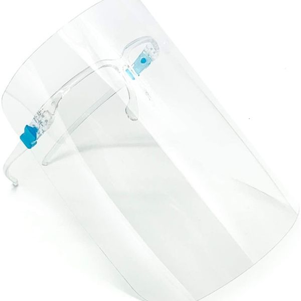 

us stock speical design face shield with glasses shelf anti-fog protective mask safe transparent full face oil-splash proof protection