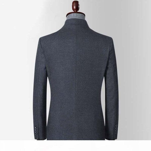 

весна и осень новые blazer мужчины китайский стиль бизнес повседневная стенд воротник блейзер куртка серый slim fit костюм куртки, White;black