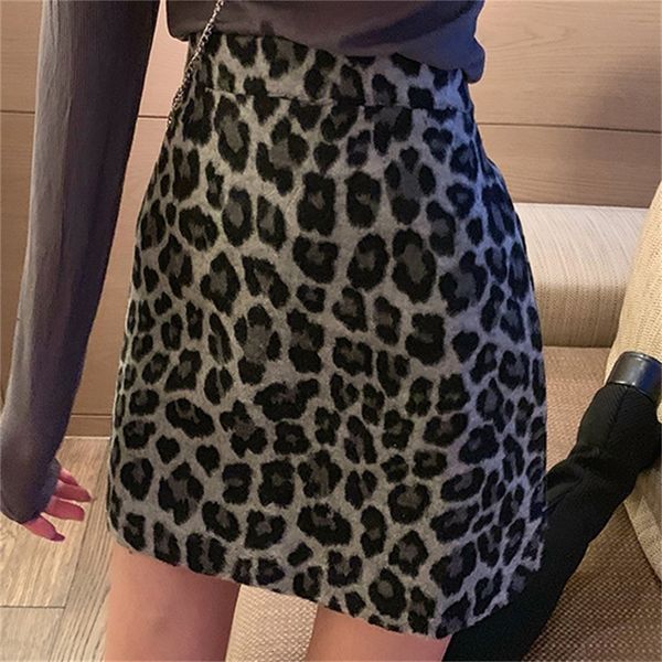 

2021 new female leopard miniskirts print fine fit short spring and fall out women's clothes y353 9bpq, Black