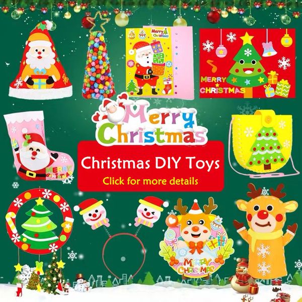 

handicraft decoration diy craft toys christmas socks hat handbag kindergarten handmade materials kits kids gifts