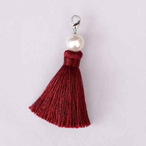 

2pcs pack imitation pearl pendant tassel fringe diy keychain cellphone straps purses backpacks jewelry charms decorate tassel h wmtozp