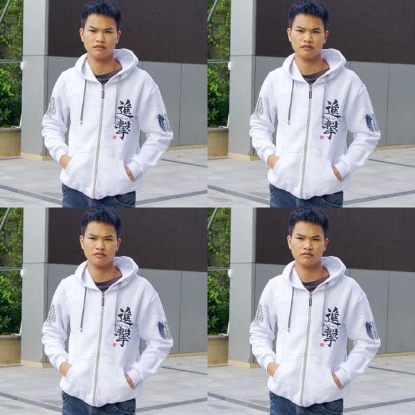 

pzknq attacking giant's sweater om wing zipper investigation winter corps sweater sweaterheavy casual attacking om sweater wing gia, Black