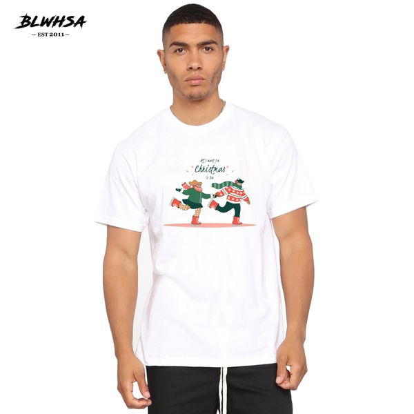 

blwhsh colorful christmas print summer short sleeve hip hop all i want for christmas is you plus hooded sweatshirt hoodie men t shirt