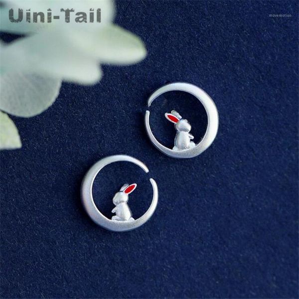 

uini-tail new 925 sterling silver moon earrings fresh and lovely sweet tide flow white student earrings ed5751, Golden;silver