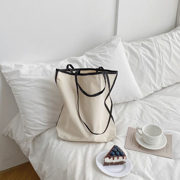 

hbp new bag handbag summer korean version of the fashion shoulder bag large capacity casual hand shopping canvas bags