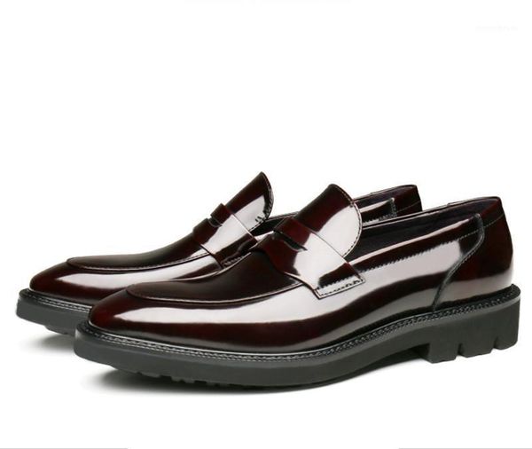 

dress shoes black / wine red loafers mens wedding patent leather boys prom1