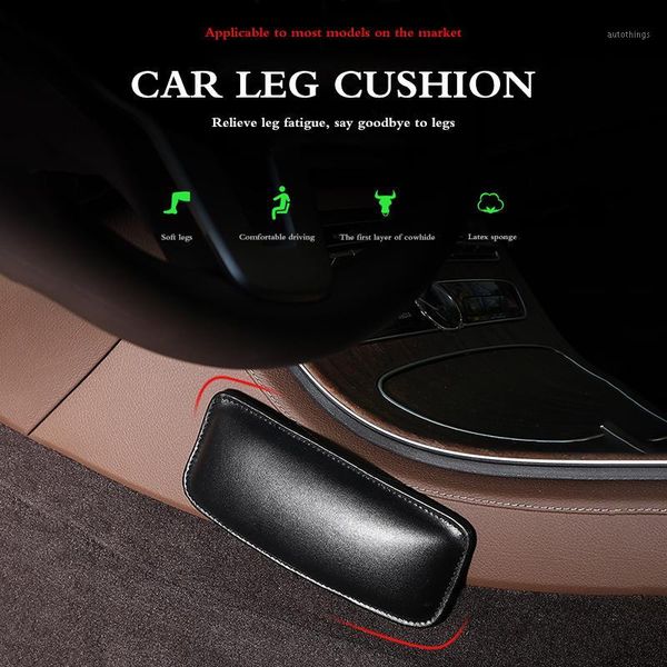

universal car foot support pillow leather leg pad knee support thigh pillow for center console door comfortable1