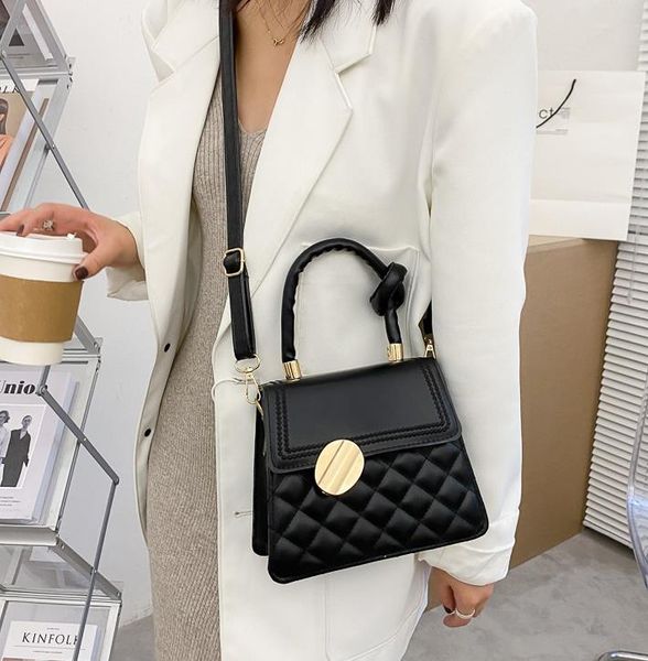

shoulder bags bag female 2021 autumn trendy fashion casual simple portable small square texture messenger