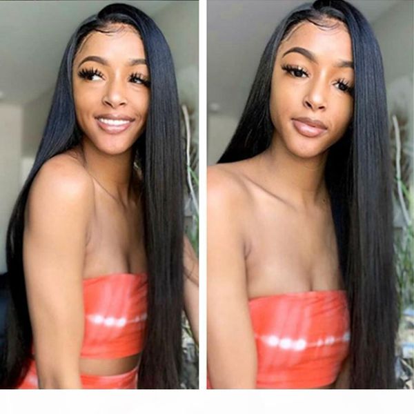 

straight full lace human hair wigs for women pre plucked 150% density human hair wig malaysian straight full lace wig, Black;brown