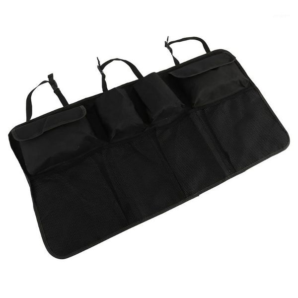 

universal car seat back organizer adjustable backseat storage hanging bag net large capacity travel stowing tidying1