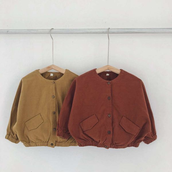 

autumn 2020 boys' new and girls' korean hemp cotton collarls fort cardigan top, Black