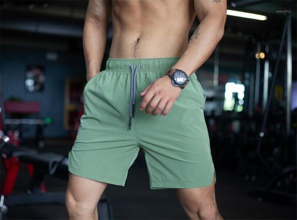 

men's shorts 2021 fitness men sports running pants quick dry breathable workout bodybuilding cotton tennis gym training short1, White;black