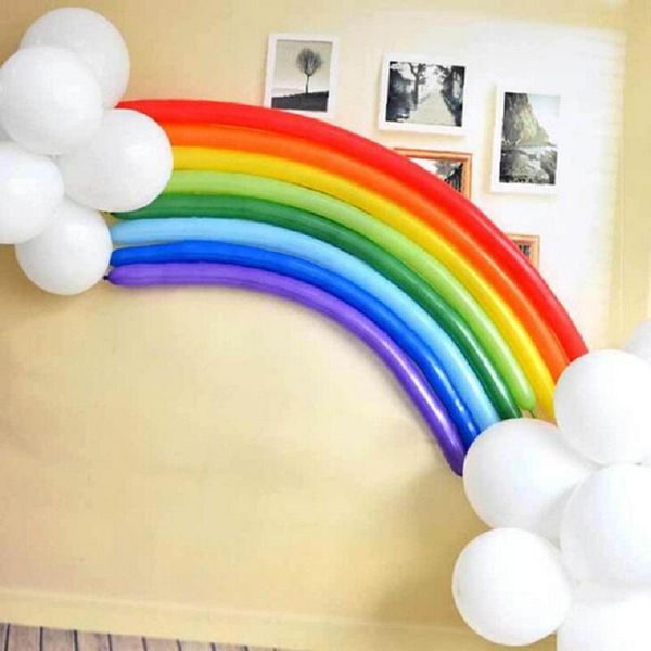 

25шт / набор latex радуга шар свадьба дети birthday party душ украшение принадлежности diy волшебное длинные воздушные шары wmtohq xhhair