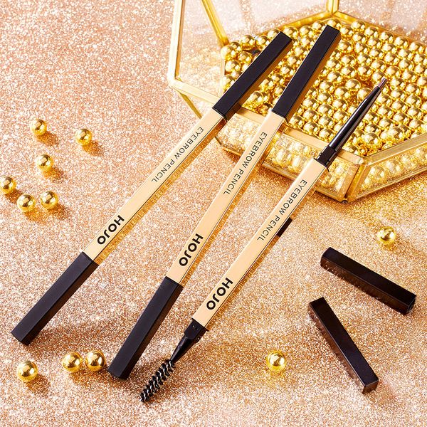 

eyebrow enhancers perfessional makeup pencil small gold triangle waterproof sweat-proof eye brow tint cosmetics