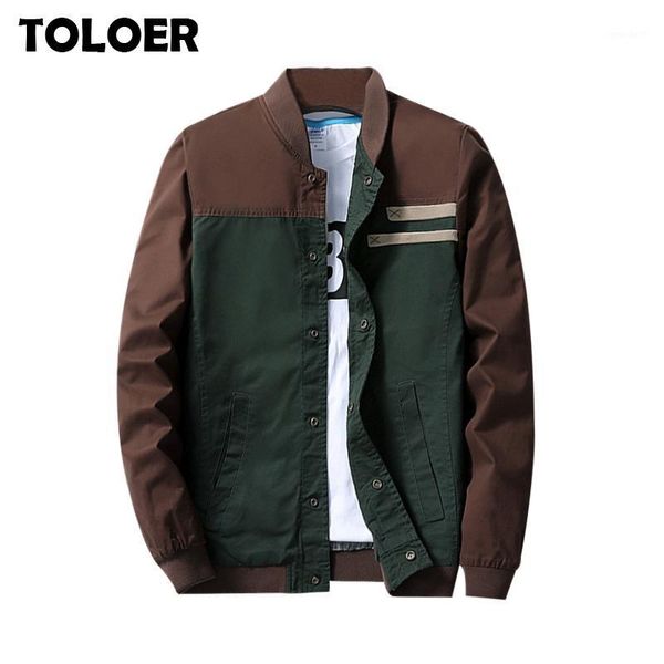 

men's jackets bomber jacket 2021 fashion korean stitching slim men spring autumn casual stand collar baseball uniform coats 5xl1, Black;brown