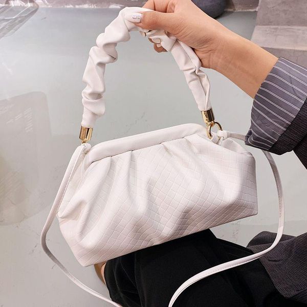 

2020 women's bag trend luxury handbag solid color leather crossbody bags female bolso women hand purse