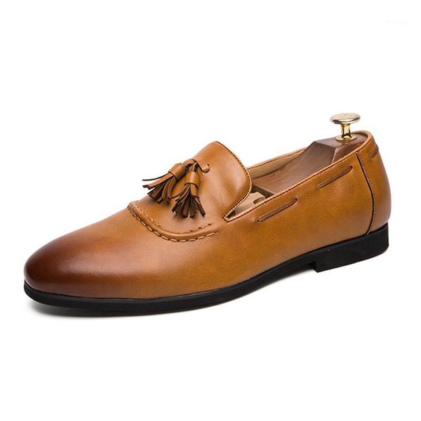 

elegant slim tassel leather dress loafers mens wedding party shoes vintage large size chaming man shoe scarpe uomo eleganti new1, Black