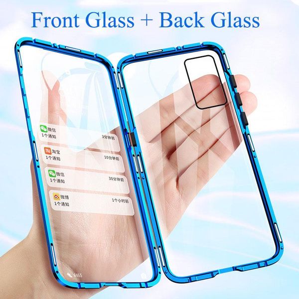

360 double side glass magnetic metal case for huawei p40 p30 p20 lite phone case for huawei mate 30 20 pro case h jllupr