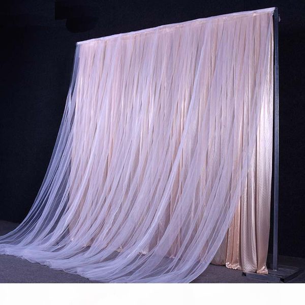 

white color wedding backdrop curtain event party decor customized wedding stage background ice silk drape decoration for stage