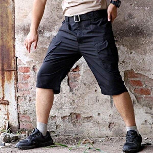 

men's shorts mens summer cargo men multiple pocket casual cotton bermudas men's outdoor waterproof tactical 6xl1, White;black