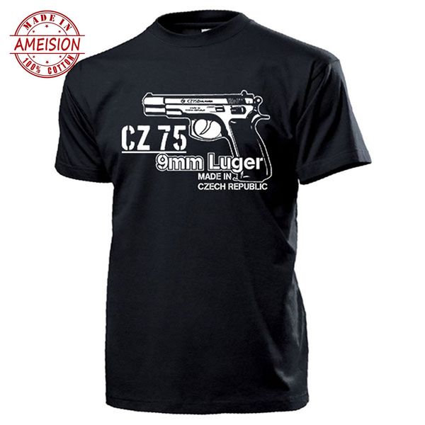 

summer fashion cz 75 9mm luger pistol weapon sniper czech handgun automatic military gun hoodie designers t shirts sweatshirt