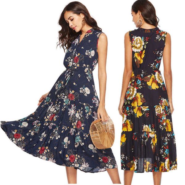 

dress printed new style, Black;gray