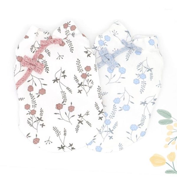 

pets dogs cute clothes summer thin puppy flower style shirt1