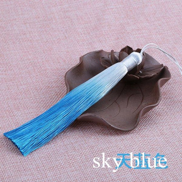 

12 шт. лот цвет градиентные кисточки шелковый бахромой бахромы цветочная кисточка отделка декоративные кисточки для шторы украшения дома акс