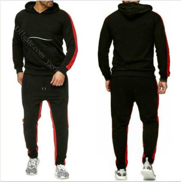 

designer set sweatsuit fashion mens hoodies, male casual sportswear, man outdoor sports outerwear tracksuit sweatshirt + trousers sweat suit, Gray