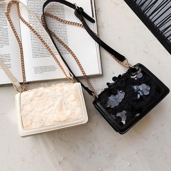 

casmor sequin shining women messenger bags 2020 luxury designer solid fashion shoulder crossbody bag pu leather flap bag