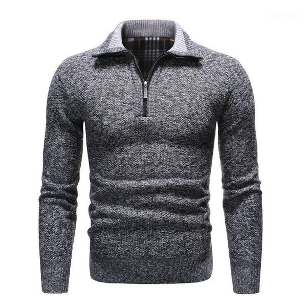 

men's sweaters 2021 autumn winter mens sweater solid slim fit pullovers men casual thick fleece turtleneck men1, White;black