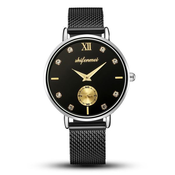 

lady thin student ultra watch female classic quartz watch casual watch 1, Slivery;brown