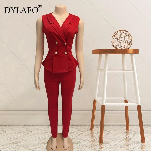 

two piece dress work pant suits 2 set for women business interview suit v neck uniform smil blazer and pencil office lady suit1, White