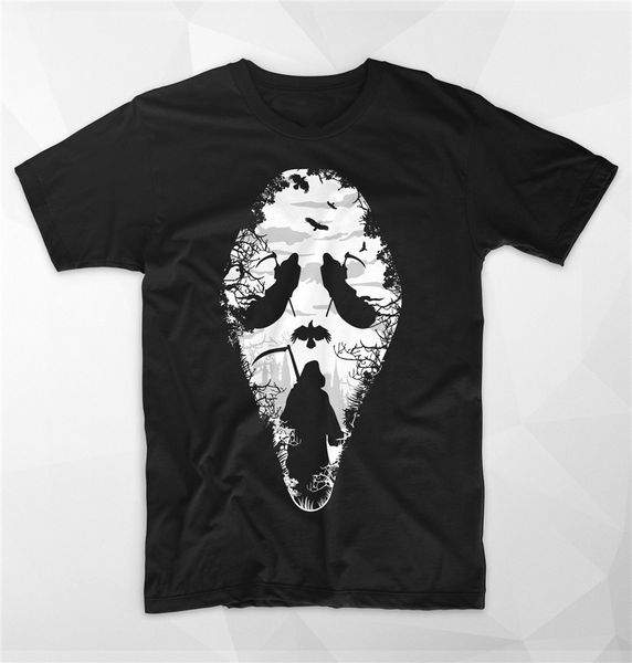 

scream face mask t shirt ghostface killer horror movie halloween zombie ghost adults casual tee shirt sport hooded sweatshirt hoodie