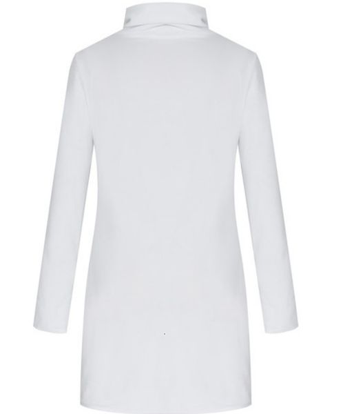 

selling dress keep warm autumn popular high collar tight buttock evening dress party, Blue;gray
